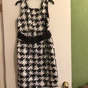 Black and white designer dress